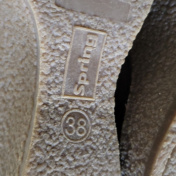 Spring Brown Wedge Boot with Gold/Brass Buckle - Picture 8 of 8